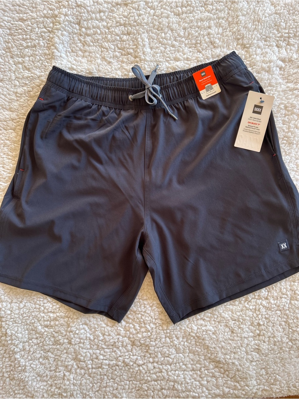 SAXX 2 in 1 Black Mens Swim Shorts